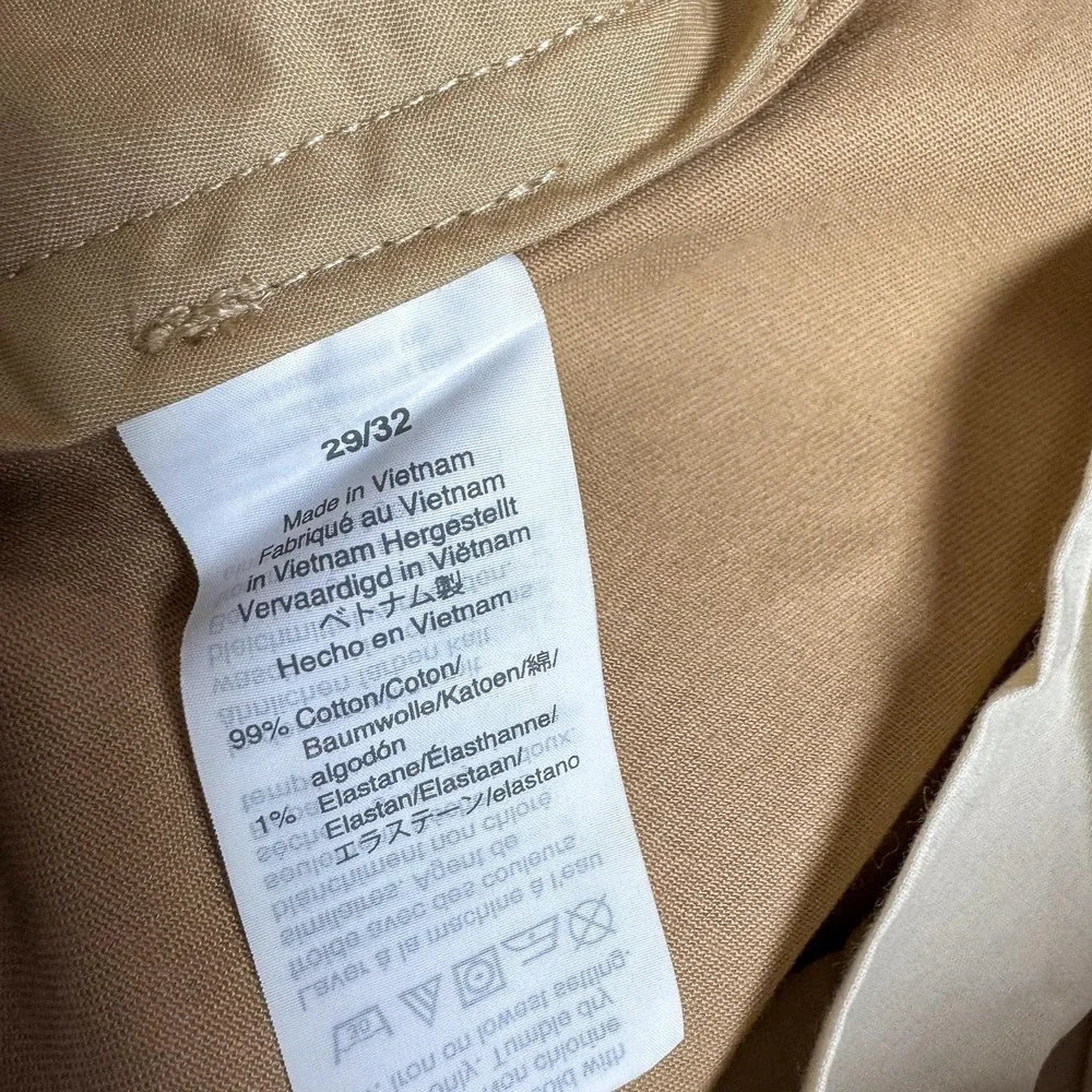 J Crew Pants Mens‎ 29 Khaki Flex Slim Chino Casual Flat Front Dress Cotton 31x32